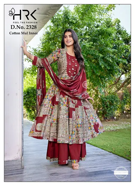 HRK 2328 Roman Silk Plain Kurti With Bottom Dupatta Wholesale Market In Surat
